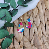 Fuchsia Terrazzo Teardrop Dangle