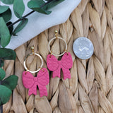 Bow Dangles in Fuchsia