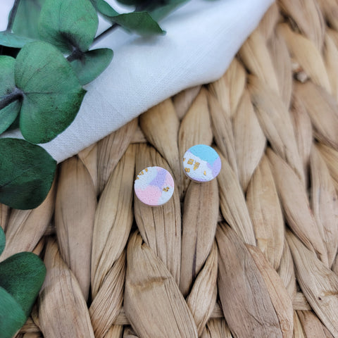 Pastel Terrazzo Mini Studs