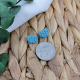 Ocean Blue Half Circle Studs