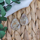 Brown Marbled Earrings (Multiple Styles Available)