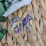 Bea in Gold Purple & Green Marble