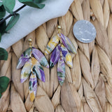 Bea in Gold Purple & Green Marble