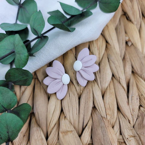 Layered Half Daisy Studs (Multiple Colors Available)
