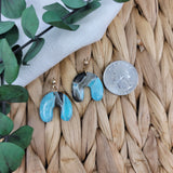 Turquoise & Black Faux Stone Earrings