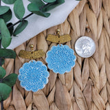 Ocean Blue Medallion Dangles