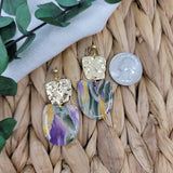 Anne in Gold Purple & Green Marble