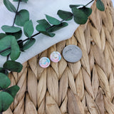 Pastel Terrazzo Double Circle Studs