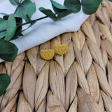 Mustard Half Circle Studs