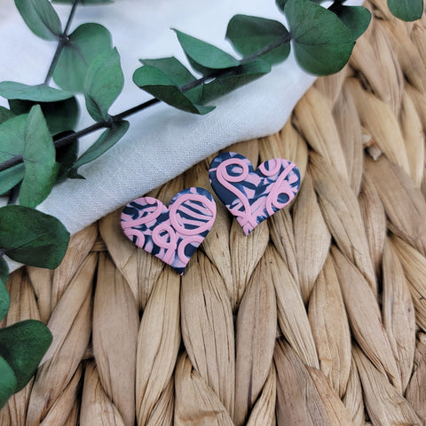 Oversized Heart Studs