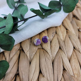 Purple & Gold Mini Stud