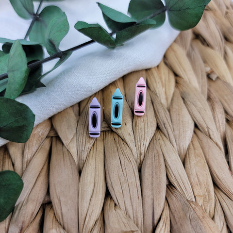Crayon Studs (Multiple Colors Available)