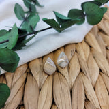 Diamond Teardrop Stud in Sea Breeze Marble