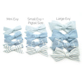 Linen Evy Bow in 11 colors, Newborn Headband or Clip