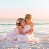 Pink & White Triangles Evy Bow