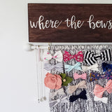 Rainbow Bow Hanger, Customizable Bow Holder