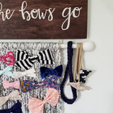 Rainbow Bow Hanger, Customizable Bow Holder