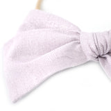 Lilac Shimmer Evy Bow, Newborn Headband or Clip