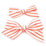 Candy Cane Stripe Evy Bow, Newborn Headband or Clip