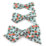 Holly Mistletoe Evy Bow, Newborn Headband or Clip