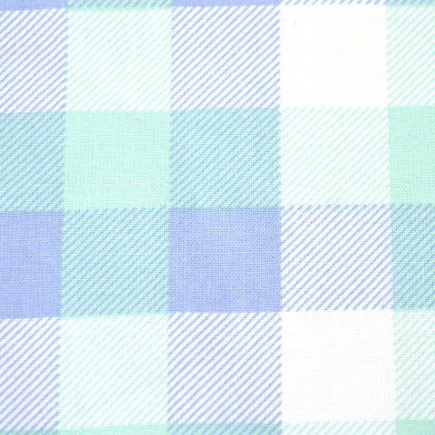 Mint & Periwinkle Plaid Bow Tie OR Anna Bow