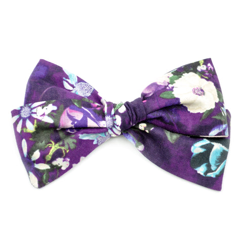Purple Floral Rona Bow