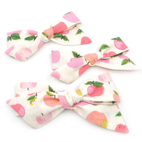 Pink Apples Evy Bow, Newborn Headband