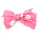 Pink & White Large Polka Dot Rona Bow
