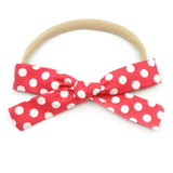 Strawberry Red & White Polka Dot Leni Bow
