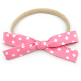 Pink & White Scattered Polka Dot Leni Bow