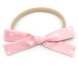 Baby Pink & White Polka Dot Leni Bow