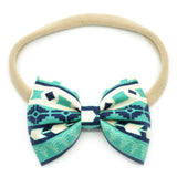 Teal Aztec Belle Bow, Tuxedo Bow