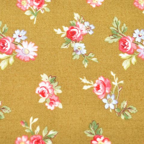 Hazelnut & Small Pink Floral Bow Tie OR Anna Bow