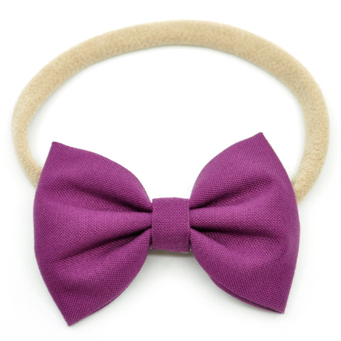 Plum Purple Belle Bow, Tuxedo Bow