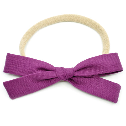 Plum Purple Leni Bow