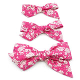 Fuchsia Pink Floral Evy Bow, Newborn Headband