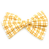 Mustard Plaid Rona Bow
