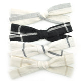 Linen Leni Bow in 11 colors, Newborn Headband or Clip