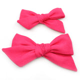 Magenta Linen Evy Bow, Newborn Headband