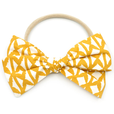 Geometric Mustard Rona Bow
