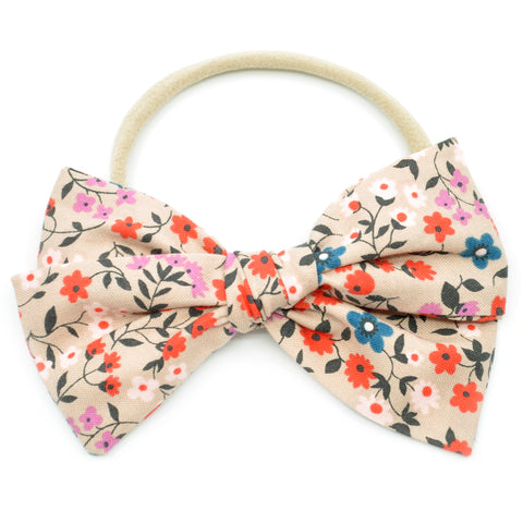 Wheat Floral Rona Bow