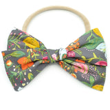 Charcoal Harvest Floral Rona Bow