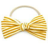 Mustard Stripe Rona Bow