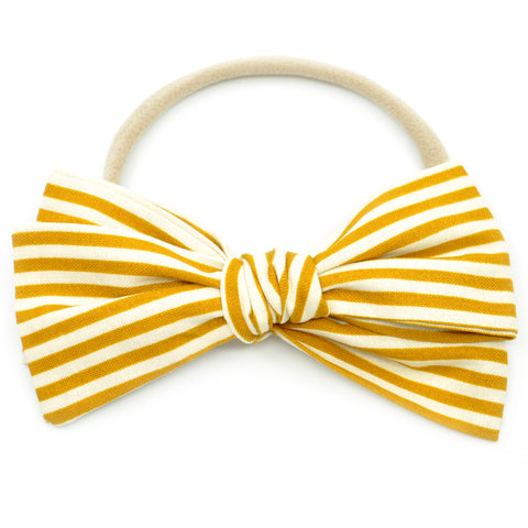 Mustard Stripe Rona Bow