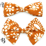 Cinnamon Batik Floral Bow Tie OR Anna Bow