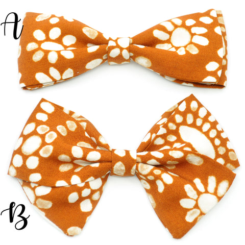Cinnamon Batik Floral Bow Tie OR Anna Bow