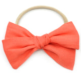 Campfire Orange Linen Rona Bow