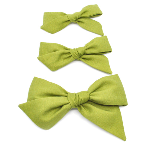 Olive Green Evy Bow, Newborn Headband