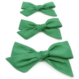 Evergreen Evy Bow, Newborn Headband or Clip