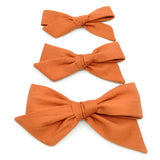 Burnt Orange Evy Bow, Newborn Headband